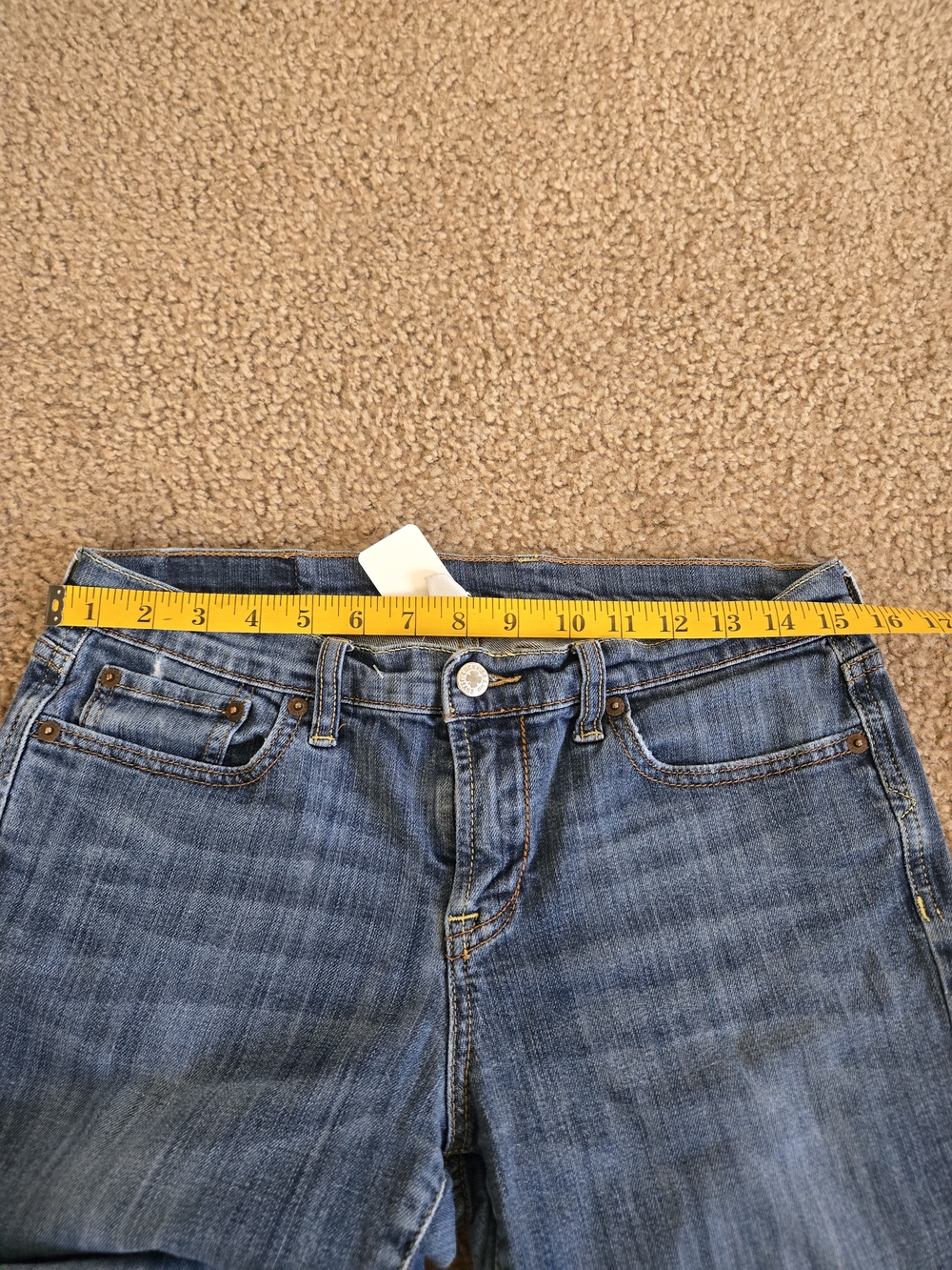 Lucky Brand Light Blue Denim Shorts with Contrast Stitching - Picture 10 of 12